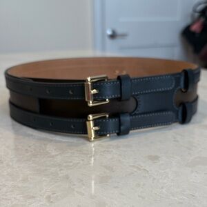 MaxMara Black Double Buckle Belt